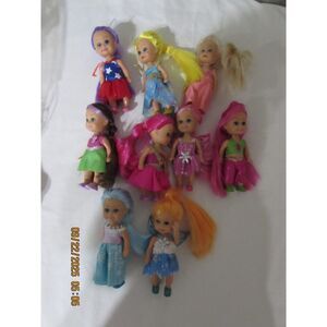 Lot of 9 Sparkle Girlz dolls little friends funville toys girls fairy jeanie ...